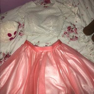 Two pieced formal dress.